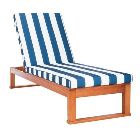 Safavieh Solano Sunlounger, Natural & Navy PAT7024H